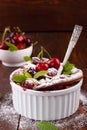 French clafoutis with cherry Royalty Free Stock Photo