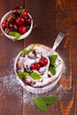 French clafoutis with cherry Royalty Free Stock Photo