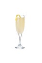 French 75 cocktail isolated Royalty Free Stock Photo