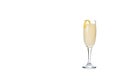 French 75 cocktail isolated Royalty Free Stock Photo