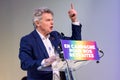 French communist politician Fabien Roussel giving a speech at a rally Royalty Free Stock Photo