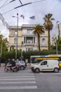 French consulate on Vasilissis Sofias Avenue is a major avenue in the east side of Athens, Greece