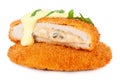 Crispy cordon bleu Royalty Free Stock Photo