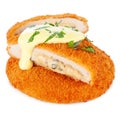 Crispy cordon bleu Royalty Free Stock Photo