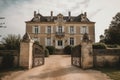 french country house with grand entrance, perfect for a photo shoot