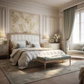 French country interior design of modern bedroom