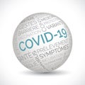French covid 19 theme sphere Royalty Free Stock Photo