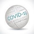 French covid 19 theme sphere