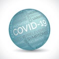 French covid 19 theme sphere Royalty Free Stock Photo