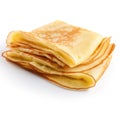 French Crepes on plain white background - product photography