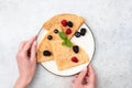 French Crepes Or Thin Pancakes With Berries Royalty Free Stock Photo
