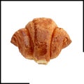French croissant conch shape photo overhead.