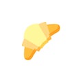 French croissant flat icon