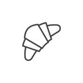 French croissant line icon