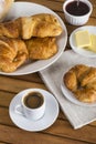 French croissants and coffee Royalty Free Stock Photo