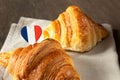 French croissants and a heart Royalty Free Stock Photo