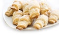 French croissants sugar powdered