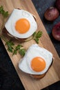 French croque madame sandwich Royalty Free Stock Photo