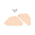 French cuisine, croissant vector design, breakfast, bakery icon Royalty Free Stock Photo
