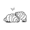French cuisine, croissant vector design, breakfast, bakery icon Royalty Free Stock Photo