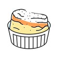 french cuisine souffle color icon vector illustration