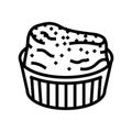 french cuisine souffle line icon vector illustration