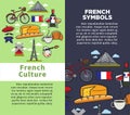French culture and symbols travel agency brochures architecture and cuisine