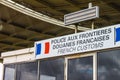 French customs border control Royalty Free Stock Photo
