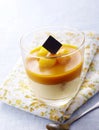 French delicious desserts, Mango pudding,