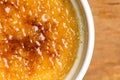 French dessert - cream brulee Royalty Free Stock Photo