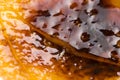 French dessert - cream brulee, burnt cream Royalty Free Stock Photo