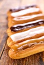 French dessert eclair Royalty Free Stock Photo