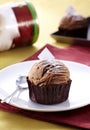 French desserts,Mont Blanc aux Marrons , Chestnut Cream Cake Royalty Free Stock Photo