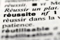 French Dictionary word success, close up Royalty Free Stock Photo