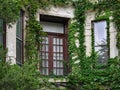 French door type window opening to balcony Royalty Free Stock Photo
