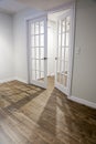 French Doors in Basement Renovation Royalty Free Stock Photo