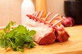 French dressed rack of lamb Royalty Free Stock Photo