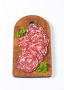 French dry salami Royalty Free Stock Photo