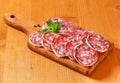 French dry sausage Royalty Free Stock Photo