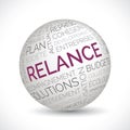 French economic recovery theme sphere Royalty Free Stock Photo