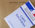 French electoral card and ballot paper