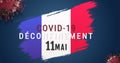 French end containment on May 11, coronavirus banner concept