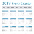 2019 French European Calendar