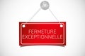 French exceptional closure label