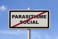 Social parasitism - French exit city sign