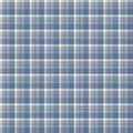 French farmhouse woven blue plaid check seamless linen pattern. Rustic tonal country kitchen gingham fabric effect