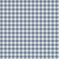 French farmhouse woven blue plaid check seamless linen pattern. Rustic tonal country kitchen gingham fabric effect