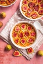 French fig clafoutis with almond, glutenfree dessert