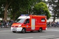 French fire truck parading for the national day of 14 July, France