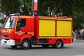 French fire truck parading for the national day of 14 July, France